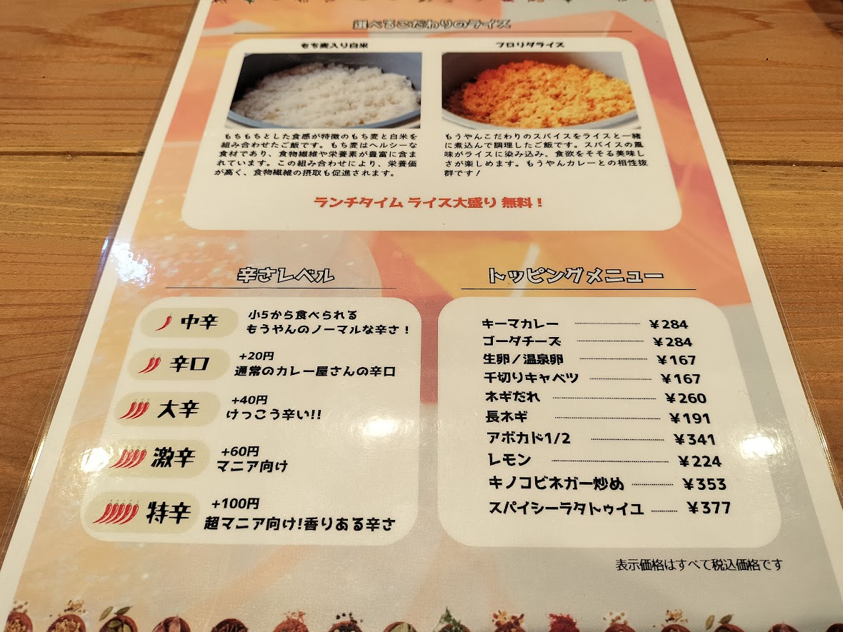 もうやんカレー