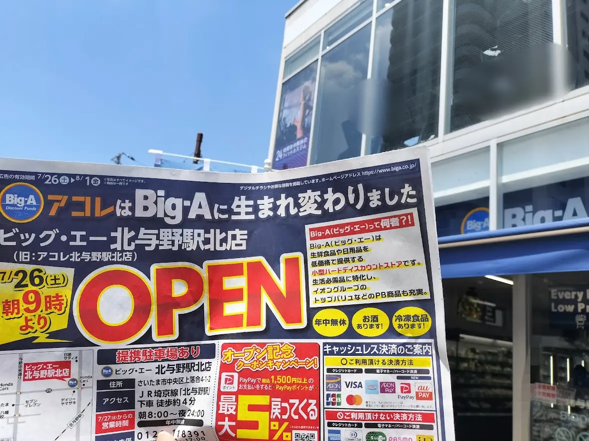 ビッグ・エー　北与野駅北2